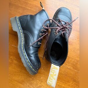 Dr. Martens Black Vegan Leather Lace-Up Boots